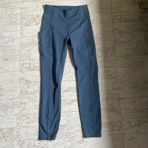 blue Lululemon leggings, size 4,